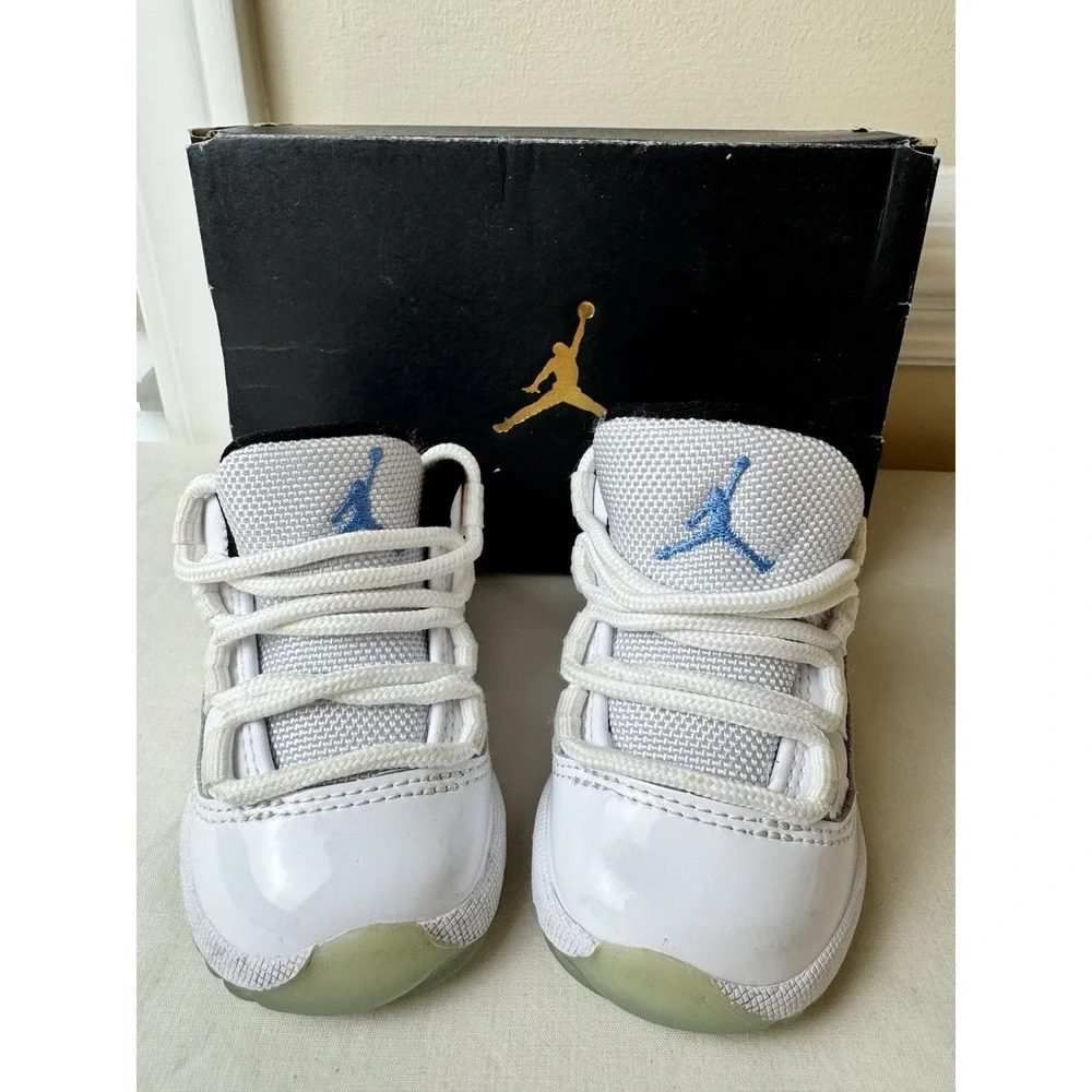 Jordan 11 Retro Low Legend‎ Blue White Black Toddler Sneakers 4C 505836-117